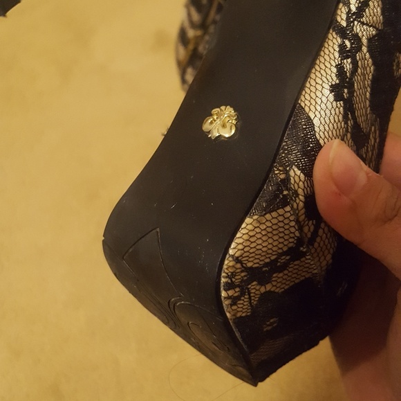 Lace high heel platform shoes - Dereon - Picture 3 of 3